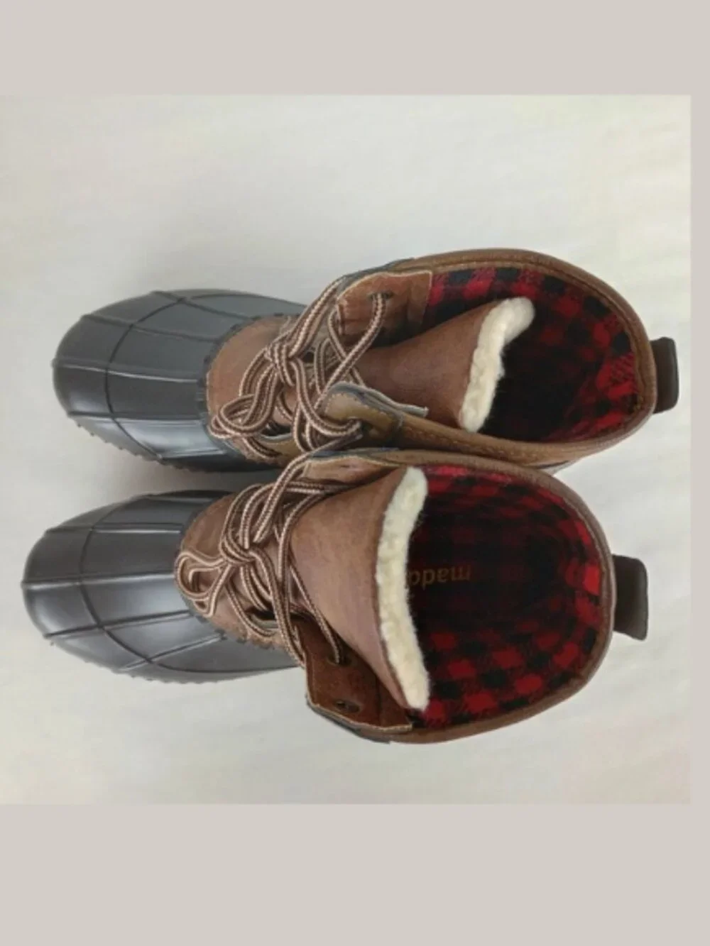 Madden NYC Lindseyy‎ Women's 8M Flannel Fleece Lined Rubber Winter Boots